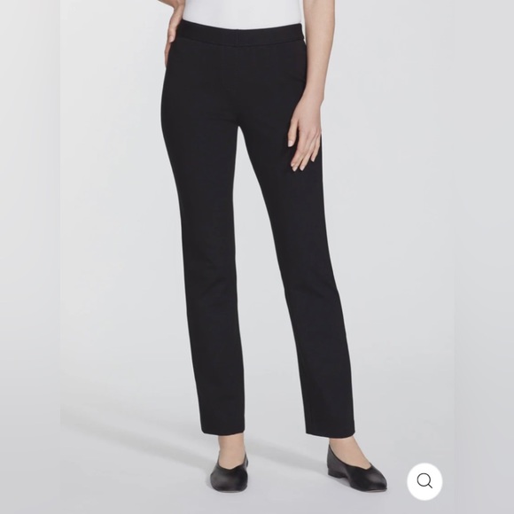NWOT Lafayette 148 NY Dark Navy Elastic Waist Pull On Viscose Stretch Pants Sz S - Picture 1 of 16